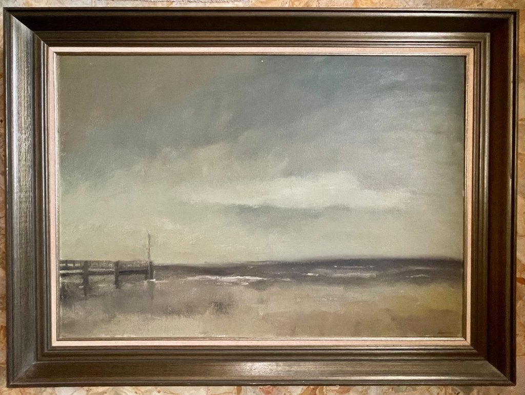 Fritz BOSTEELS (1913-1997) - grote marine - olie op doek, Enlèvement ou Envoi, Signé, Peinture à l'huile, Paysage