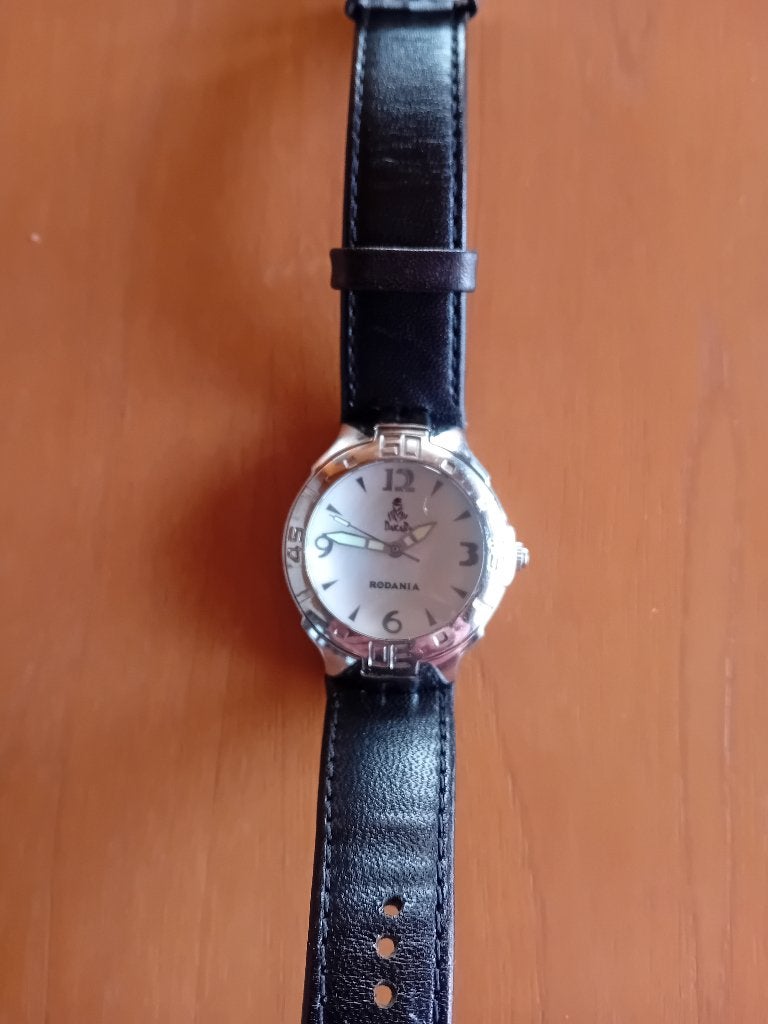 Prachtige Dakar Rodania pols horloge, Montre-bracelet, Autres marques, Cuir, Comme neuf