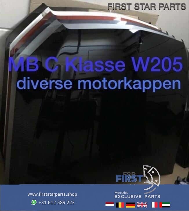 W205 motorkap Mercedes C Klasse 2014-2018 wit Origineel C205, Gebruikt, -, Ophalen of Verzenden, -