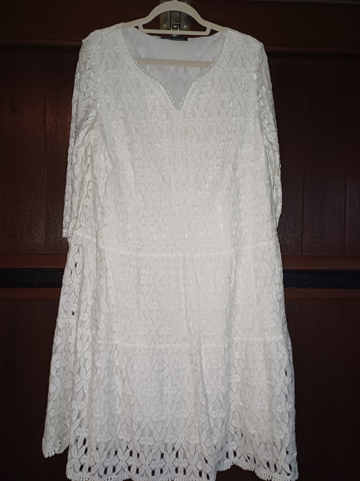 wit kanten kleed maat 46, Kleding | Dames, Ophalen, Maat 46/48 (XL) of groter, Wit