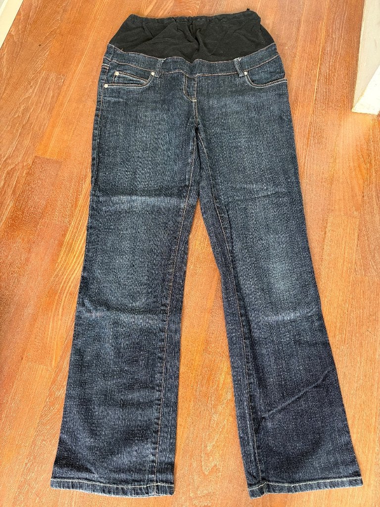 Jeans broeken (2) (zwangerschapskledij), Vêtements | Femmes, Taille 38/40 (M), Enlèvement ou Envoi, Comme neuf, Pantalon ou Jeans