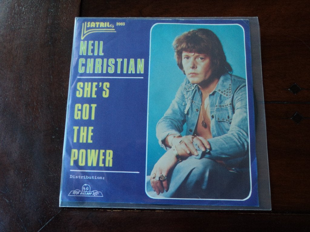 Neil Christian: She's got the power (ZELDZAME glamrock!), Cd's en Dvd's, Gebruikt, 7 inch, Ophalen of Verzenden, Beschermende buitenhoes