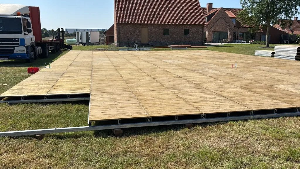 Houten cassettevloer, stabiel en steeds perfect vlak, Tuin en Terras, Terrasdelen en Vlonders, Ophalen of Verzenden, Hoorens Projects