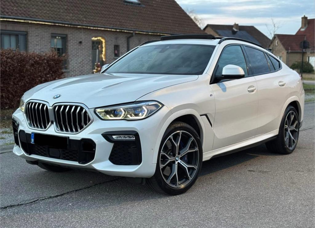 Bmw x6 3.0 diesel PackM xdrive 2021 150.000km full options, Auto's, BMW, Wit, Bedrijf, SUV of Terreinwagen, 3000 cc