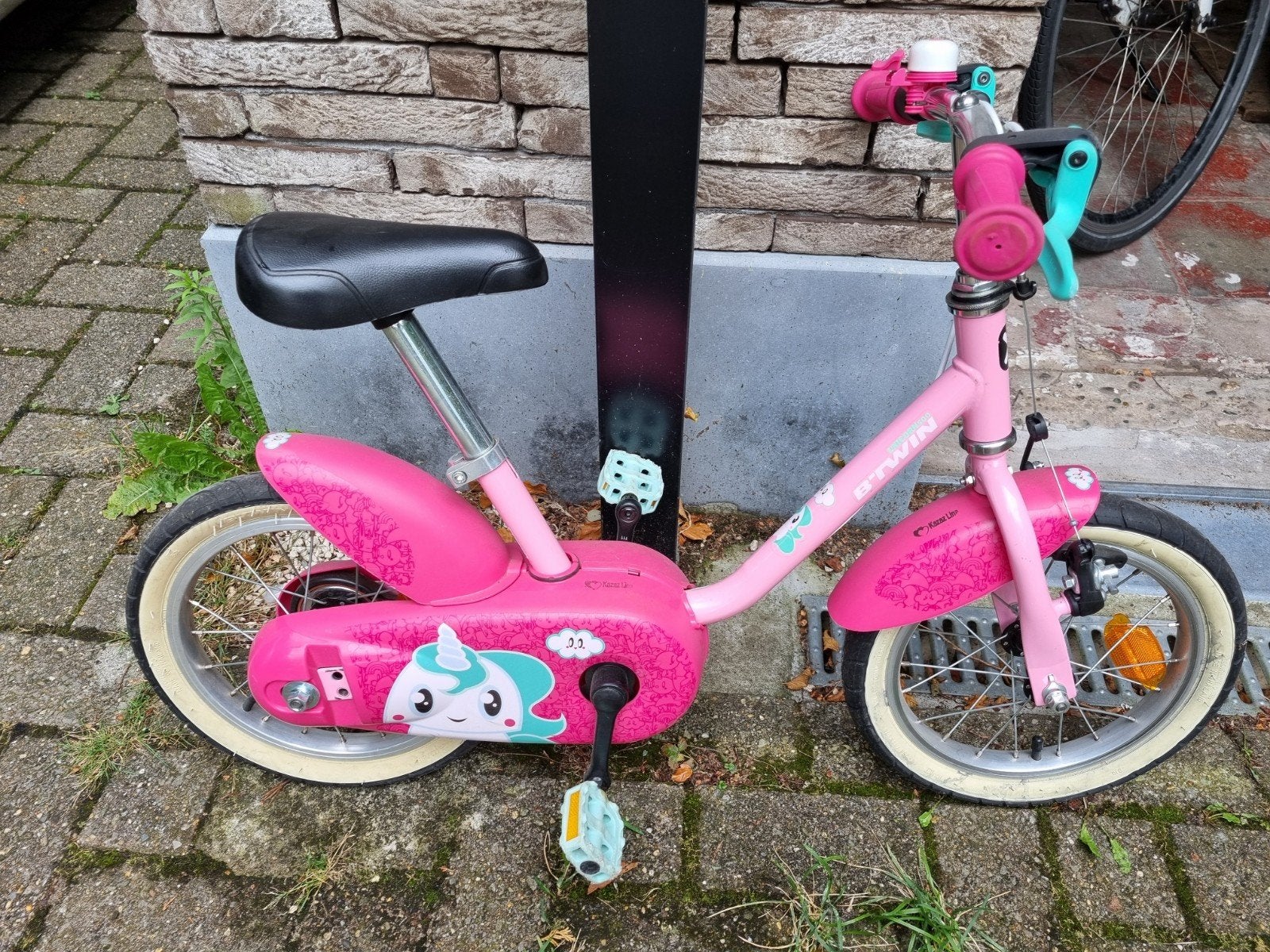 kinderfiets btwin met zijwieltjes, Ophalen, Gebruikt, Zijwieltjes