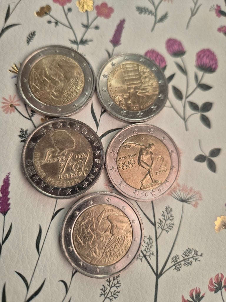 5 euromunten, Timbres & Monnaies, Monnaies | Europe | Monnaies euro, Enlèvement ou Envoi, Autres pays, 2 euros, Monnaie en vrac