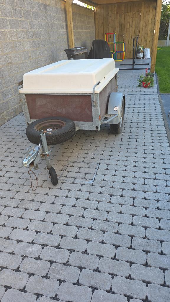 Gesloten bakwagen ongeremd, Auto diversen, Aanhangers en Bagagewagens, Ophalen, Gebruikt