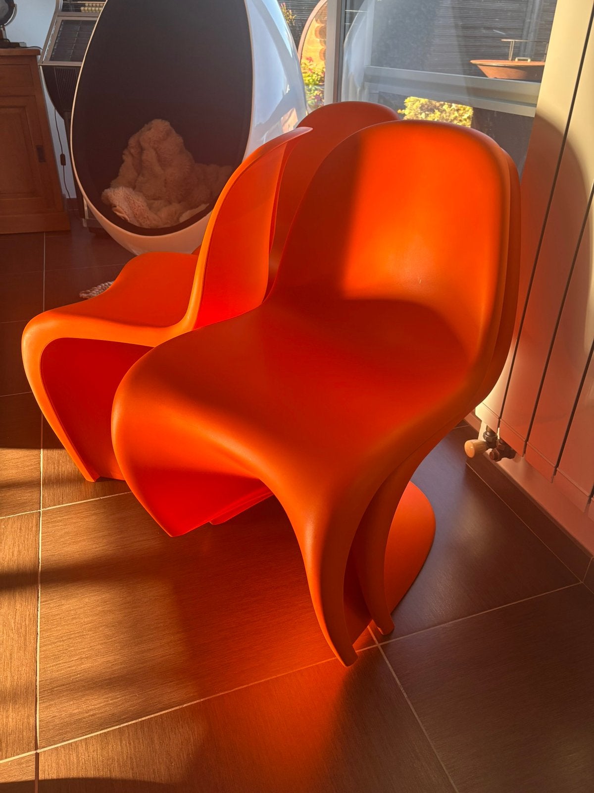 Set van 4  originele Vitra Verner panton chairs, Huis en Inrichting, Ophalen, Zo goed als nieuw