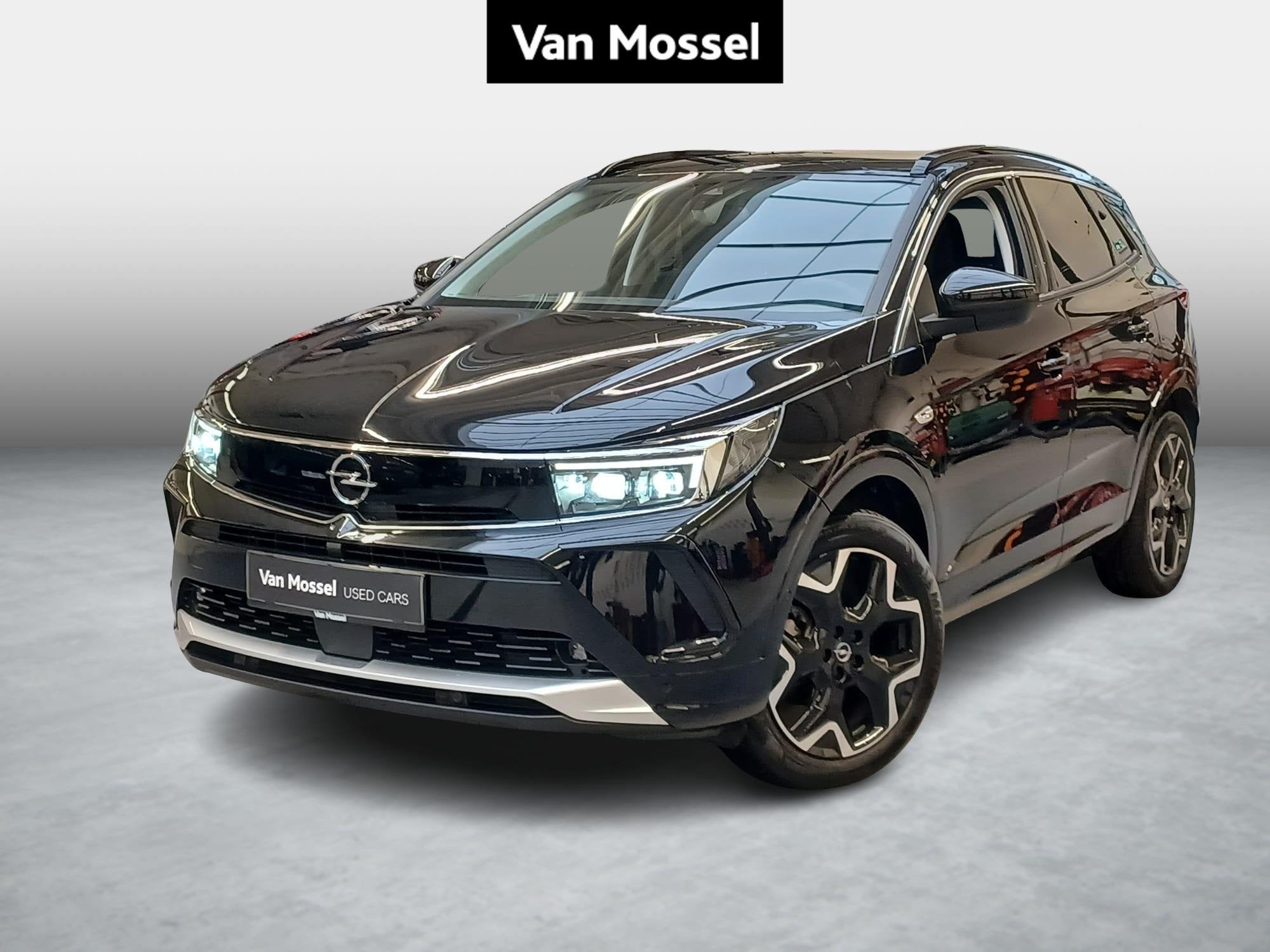 Opel Grandland 1.2T AT8 130pk Ultimate + Leder + 19inch + Dr, Auto's, Stof, Gebruikt, Zwart, https://public.car-pass.be/vhr/e4e733ba-2b0b-4da1-9240-52bdfa7b6bf3