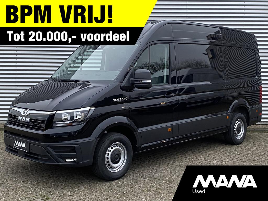 MAN TGE 3.140 L3H3 Automaat 140PK Zwart NIEUW MODEL Cruise c, Auto's, Stof, Zwart, Zwart, Bedrijf