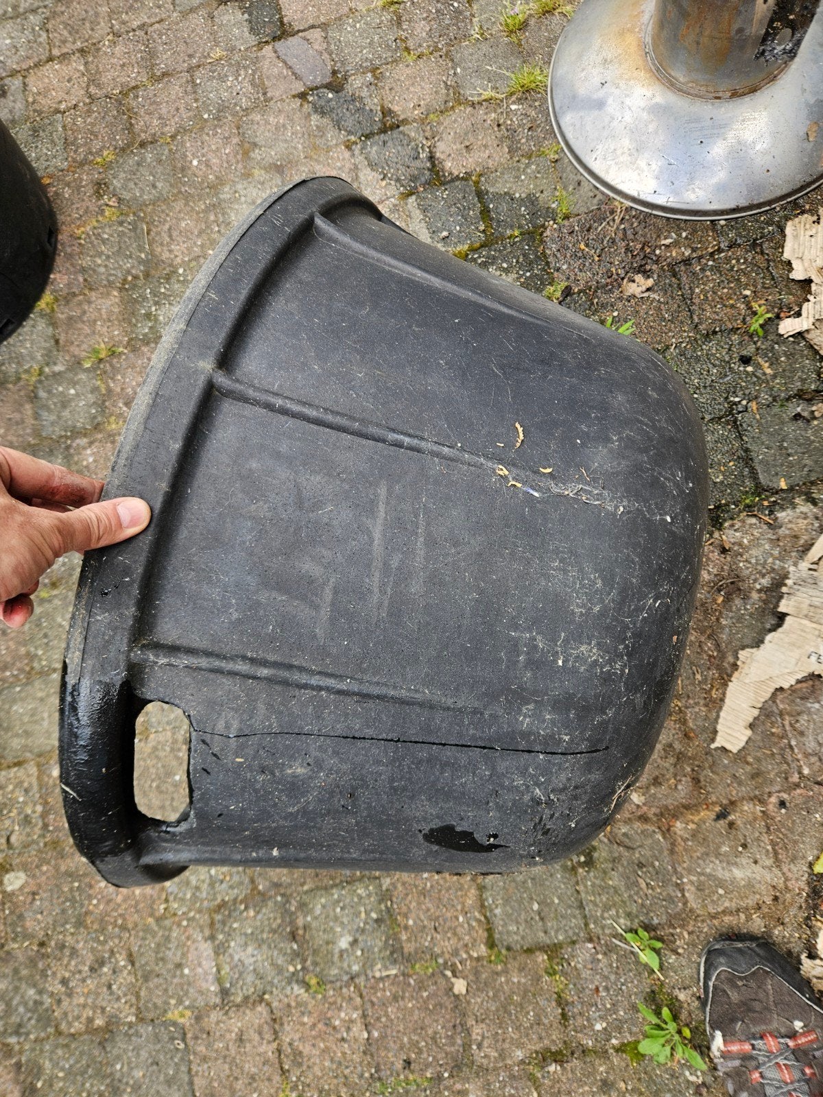 Rubber metskuip 45 liter, Ophalen
