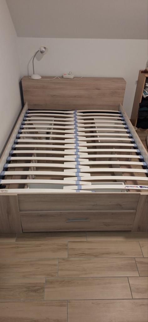 Li complet 140 cm chêne clair Weba Kronberg, Huis en Inrichting, Slaapkamer | Bedden, Ophalen, 140 cm