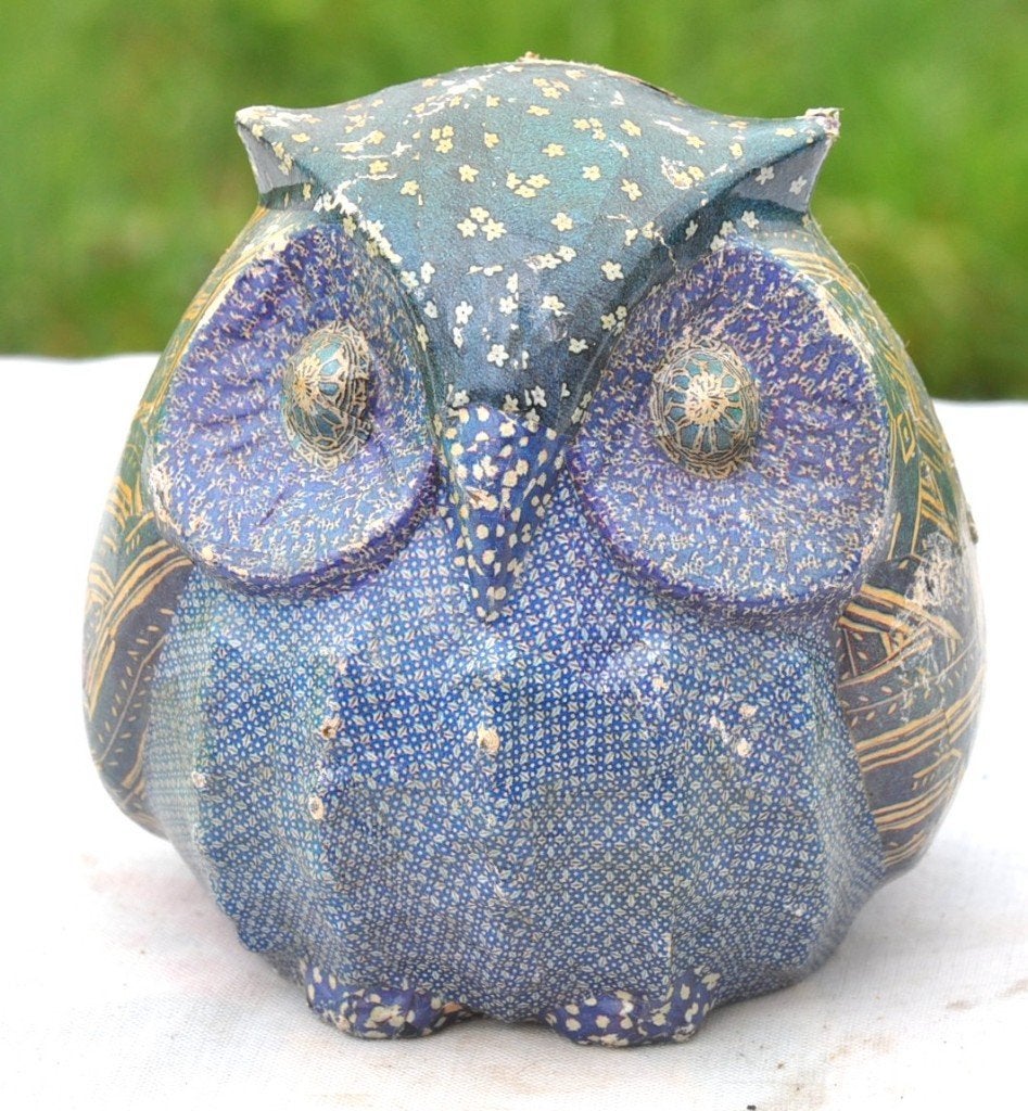 hibou en papier maché, Verzamelen, Ophalen of Verzenden, Gebruikt, Dier