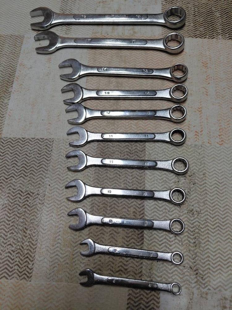 Sleutels (46 st.) - Chroom Vanadium / W-Germany / Iron Bull, Ophalen, Gebruikt, Sleutel/ratel
