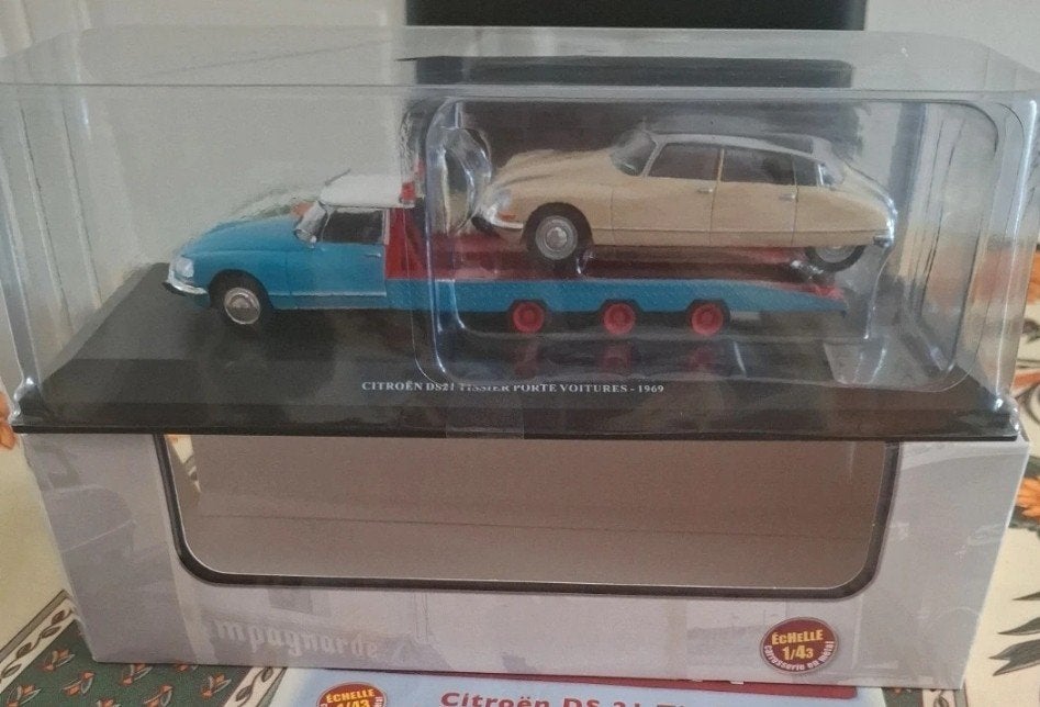 Remorque Citroën DS21 Tissier 1969 avec DS 1:43 + mag., Enlèvement ou Envoi