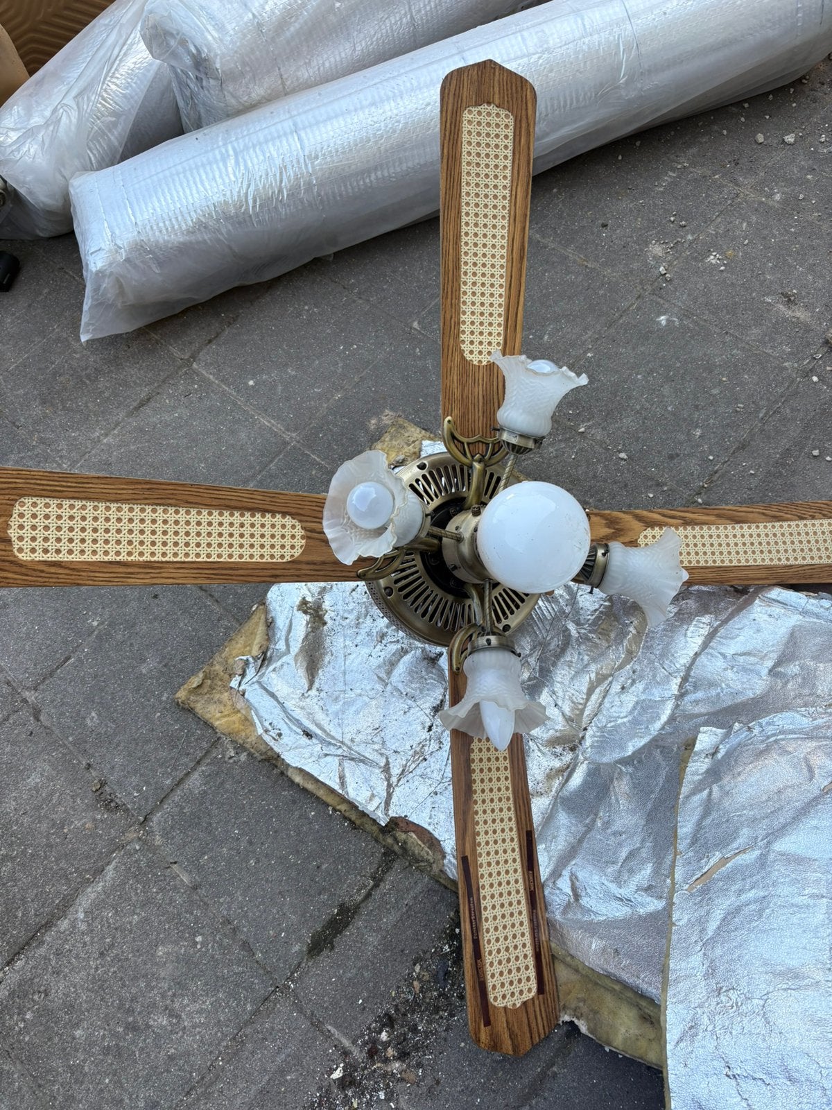 Ventialteur de plafond avec lampes, Electroménager, Enlèvement ou Envoi, Utilisé, Ventilateur de plafond