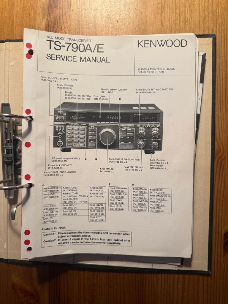Servicedoc Kenwood TS790 , origineel, Enlèvement ou Envoi, Utilisé