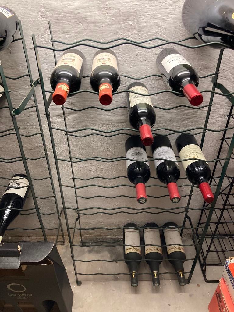Wijnrek 45 flessen, Ophalen, Zo goed als nieuw