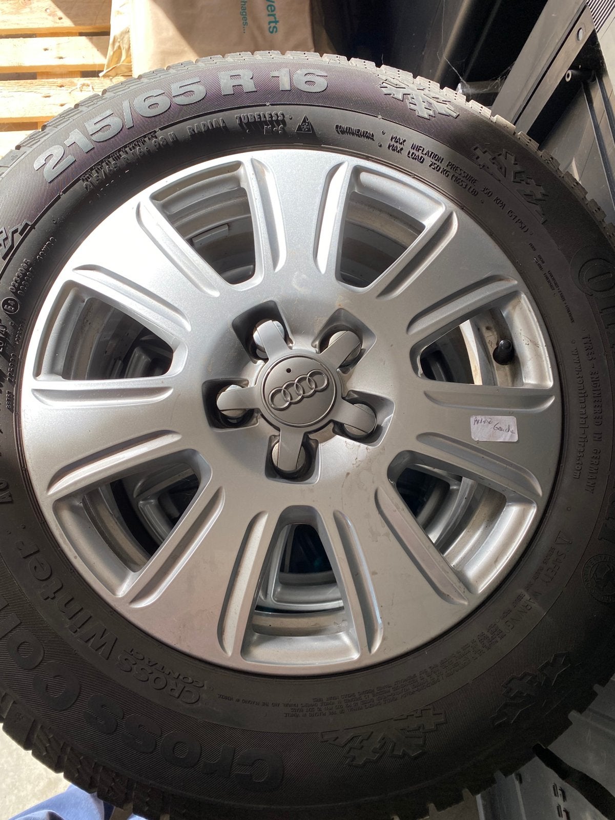 Pneus hiver avec jantes alu 215/65 R16, Pneus et Jantes, 16 pouces, Véhicule de tourisme, Enlèvement