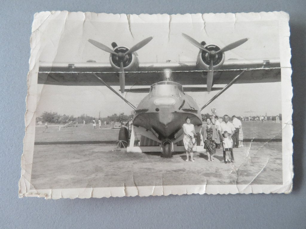 foto Consolidated PBY Catalina vliegboot luchthaven Belgie, Enlèvement ou Envoi, Photo, Comme neuf, 1940 à 1960