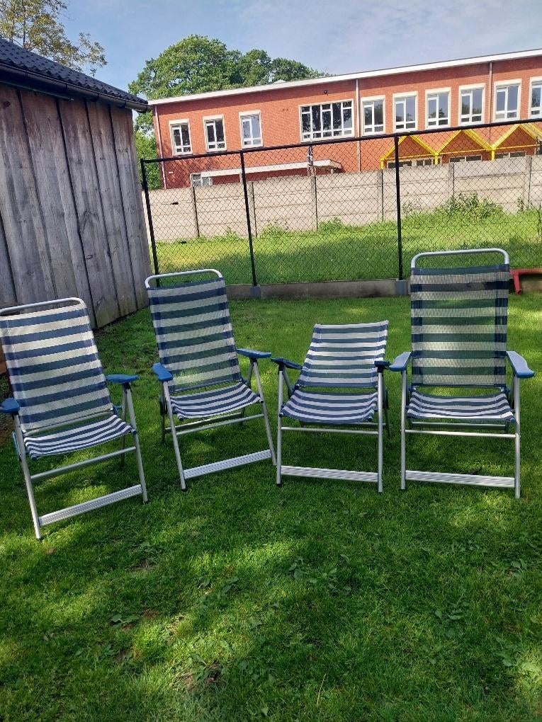 4 campingstoelen, Caravans en Kamperen, Ophalen, Gebruikt, Campingstoel