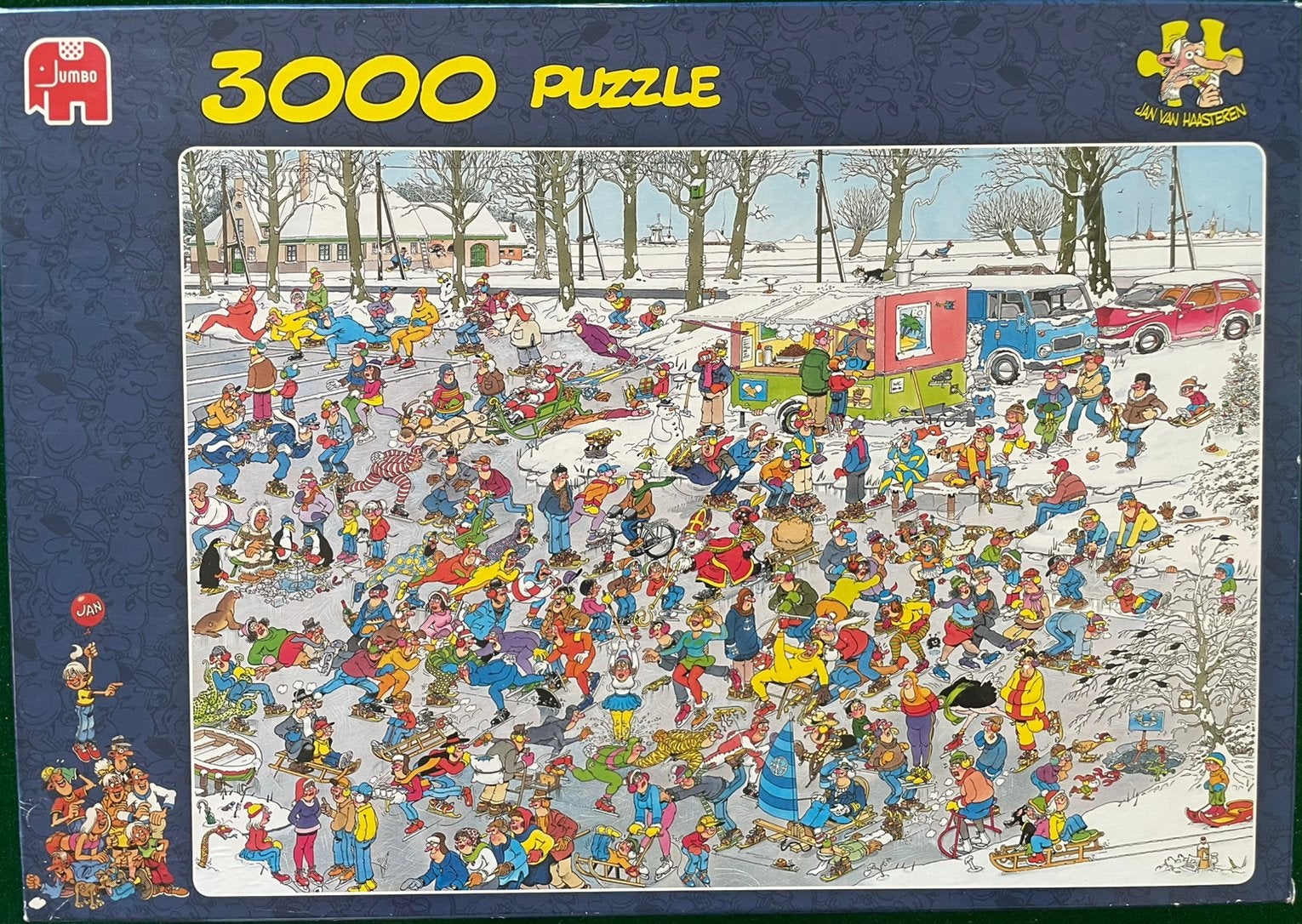 Jan van Haasteren 3000 stukjes - Op glad ijs, Hobby en Vrije tijd, Ophalen of Verzenden, Zo goed als nieuw