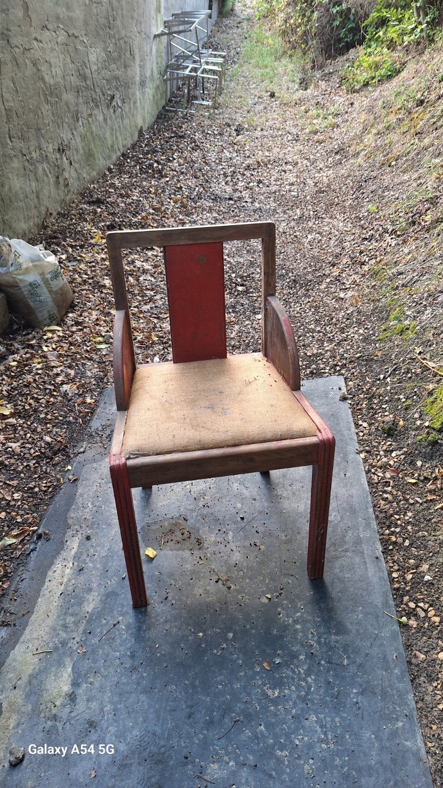 oude stoel, Ophalen