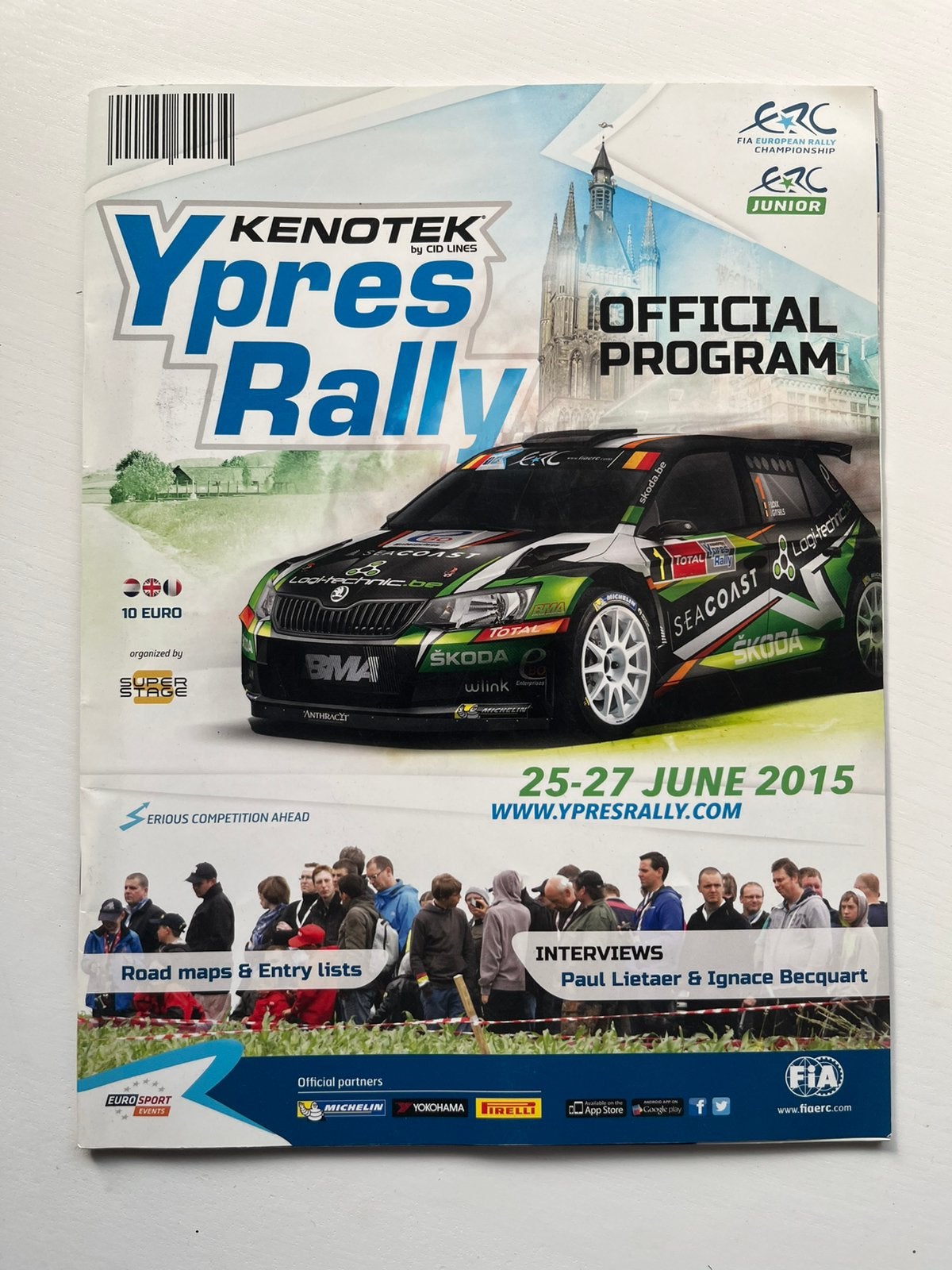 Officieel programma Kenotek Ypres Rally 2015, Ophalen of Verzenden, Zo goed als nieuw