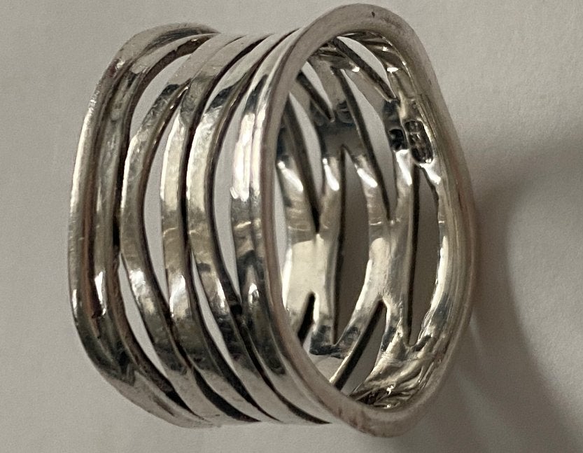 bague argent 925 t-19mm, Handtassen en Accessoires, Ringen, Ophalen, 19 tot 20, Zo goed als nieuw, Dame of Heer