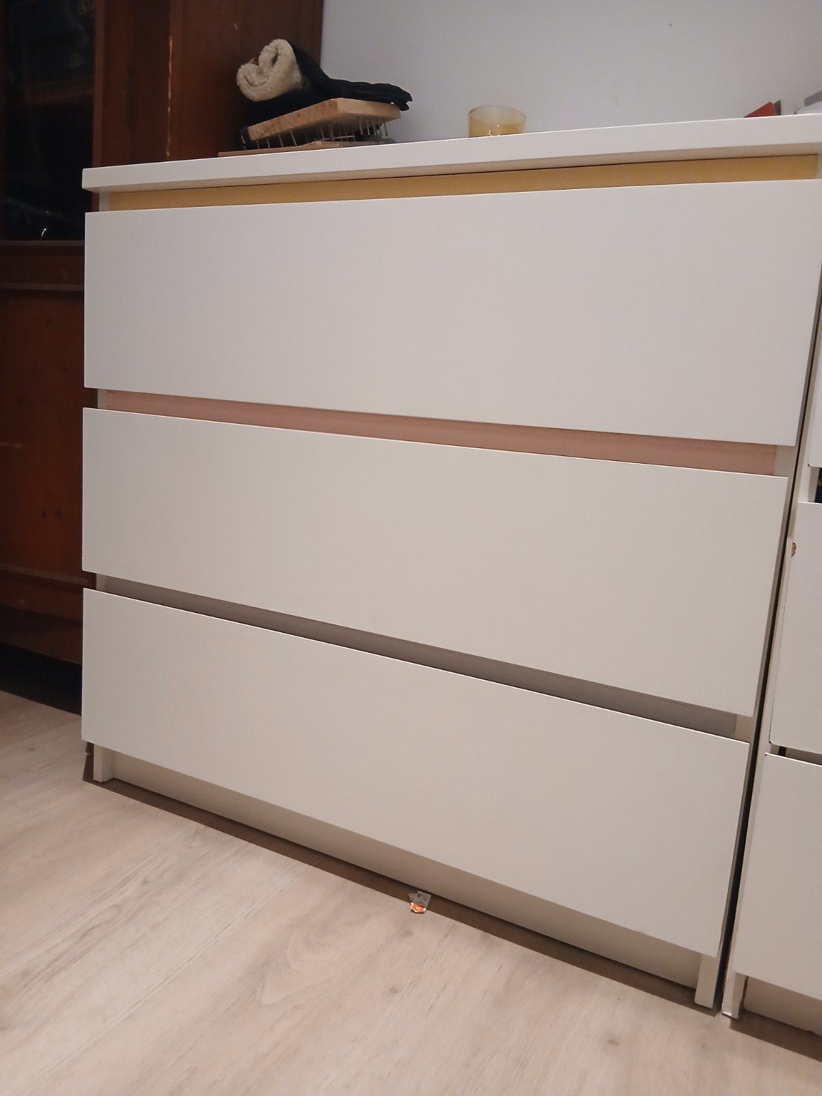 Commode ikea malm blanche 3 tiroirs, 3 ou 4 tiroirs, Enlèvement, Comme neuf