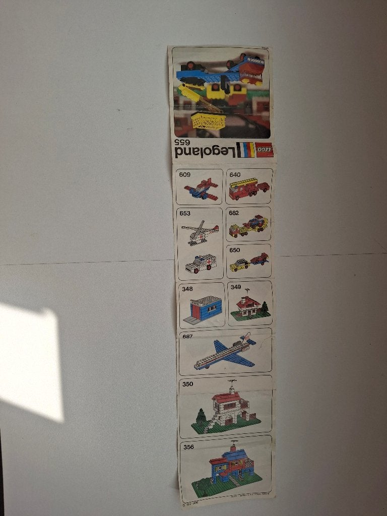 Lego 655 ( 655-1 ) Mobile Hydraulic Joist 1973 instructie, Ophalen of Verzenden, Meerdere sets, Lego, LEGOLAND