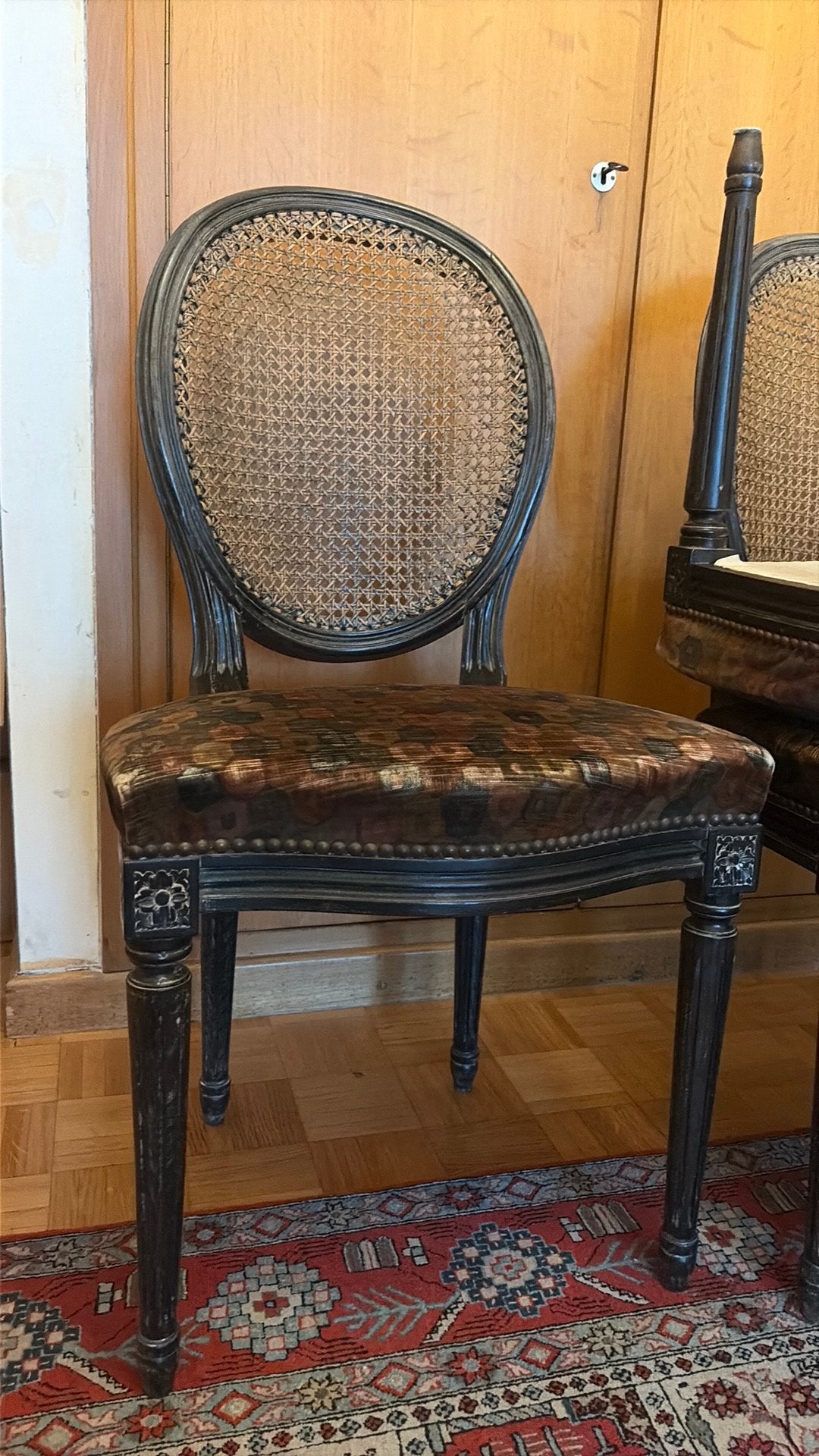 6x Chaise de salle à manger médaillon de style Louis XVI, Enlèvement