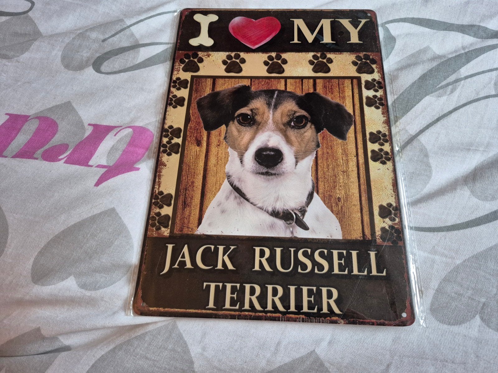 nieuw jack russel wandbord 30x20, Maison & Meubles, Enlèvement ou Envoi