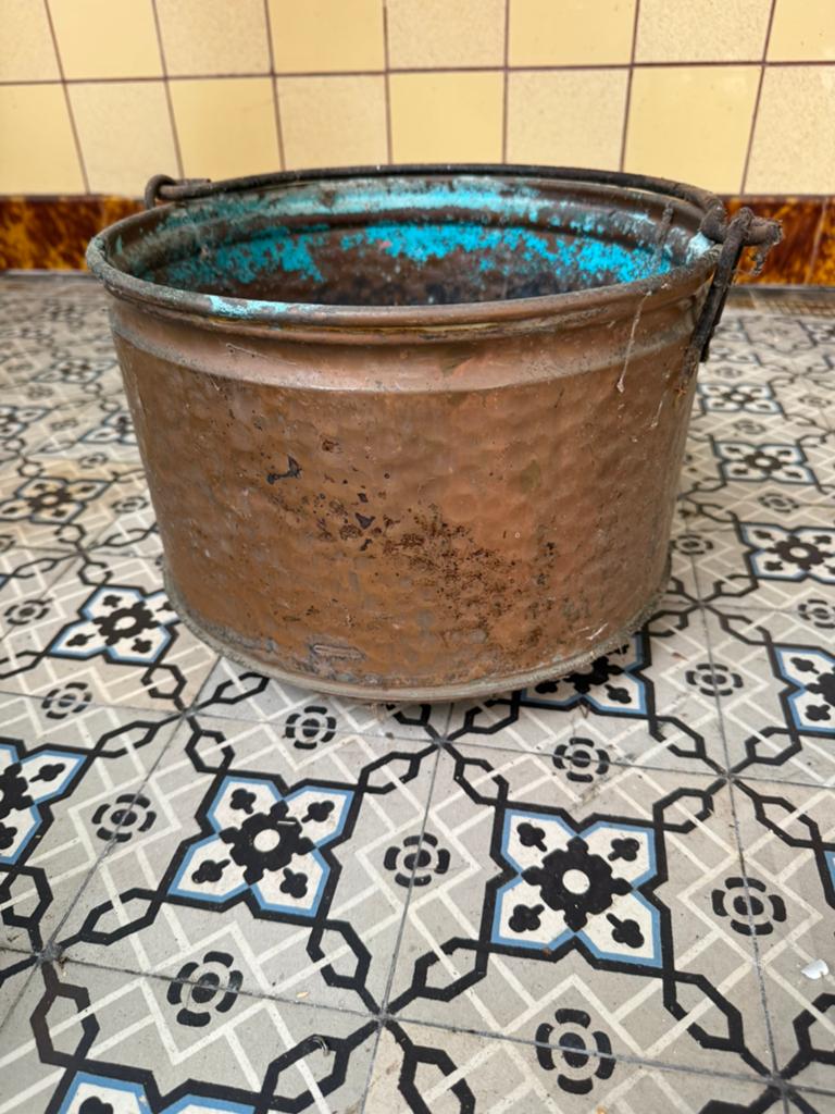 Koperen ketel, Gebruikt, Rond, Minder dan 40 cm, Metaal