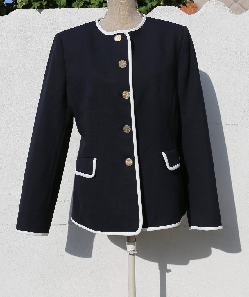 Leuke blazer van Zara - blauw en wit - Maat XL - Nieuw, Blauw, Maat 42/44 (L), Nieuw, Ophalen of Verzenden