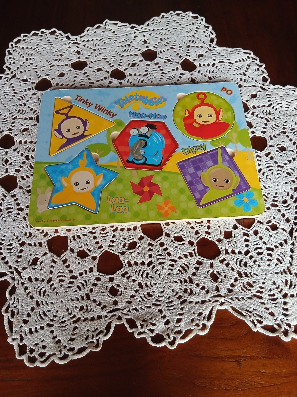 Vintage Eichhorn Teletubbies Houten Knopjespuzzel – Vormenpu, Enfants & Bébés, Enlèvement ou Envoi