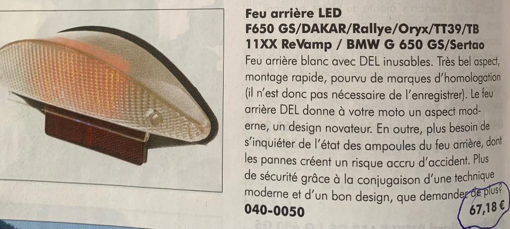 Feu arrière moto, Motos, Enlèvement ou Envoi, Utilisé