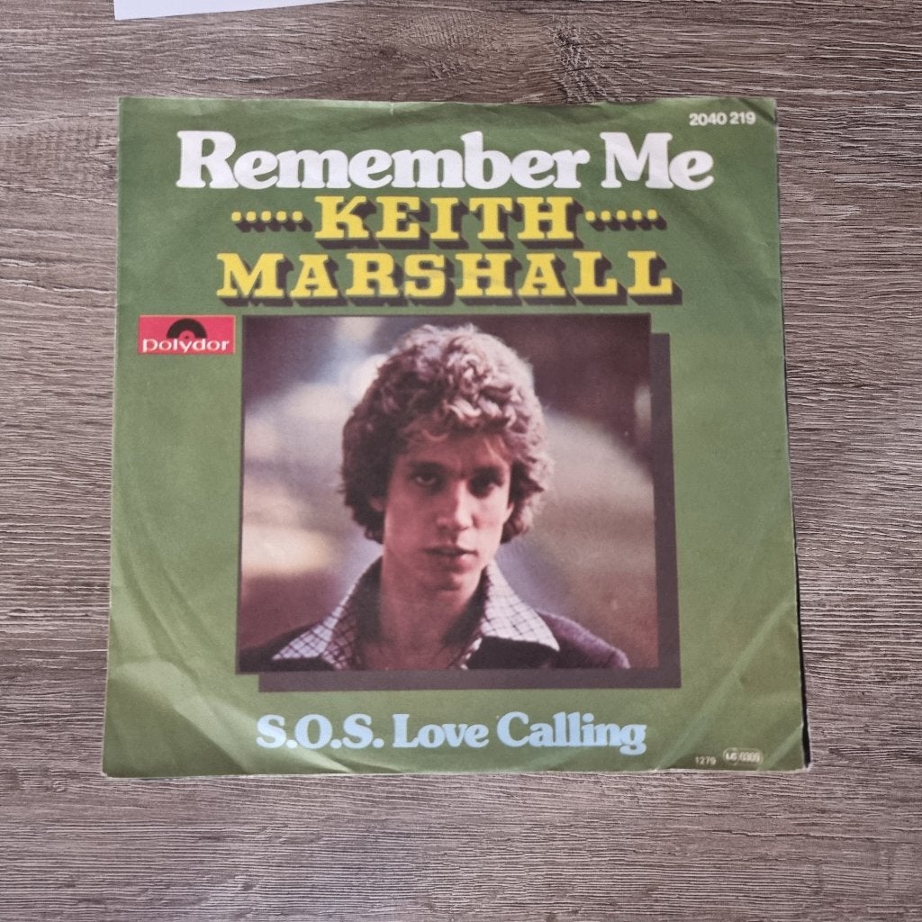 7" Keith Marshall – Remember Me, Ophalen of Verzenden, Gebruikt, 7 inch, Pop