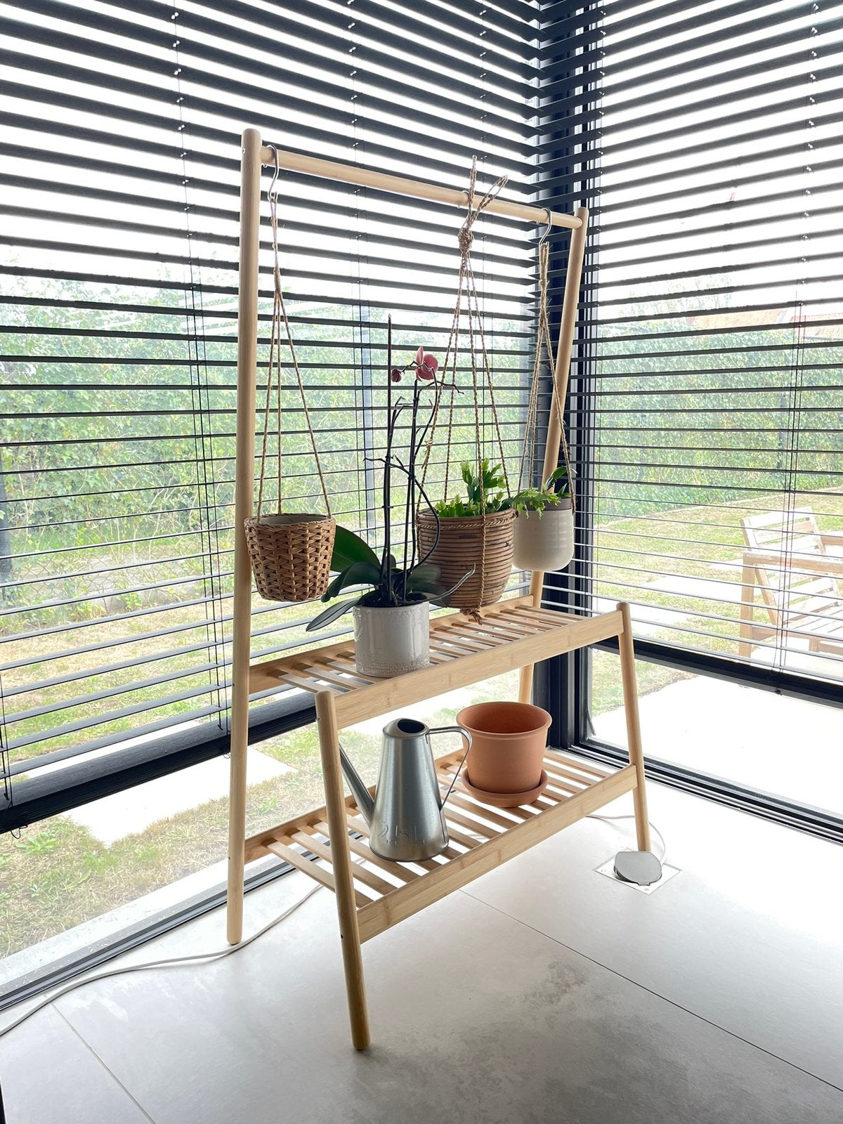 Houten plantenrek / plantenstandaard – naturel hout, Enlèvement, Neuf
