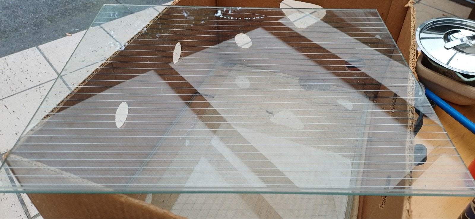 Glazen snijplanken, safety glass, 44 cm op 35 cm, Ophalen