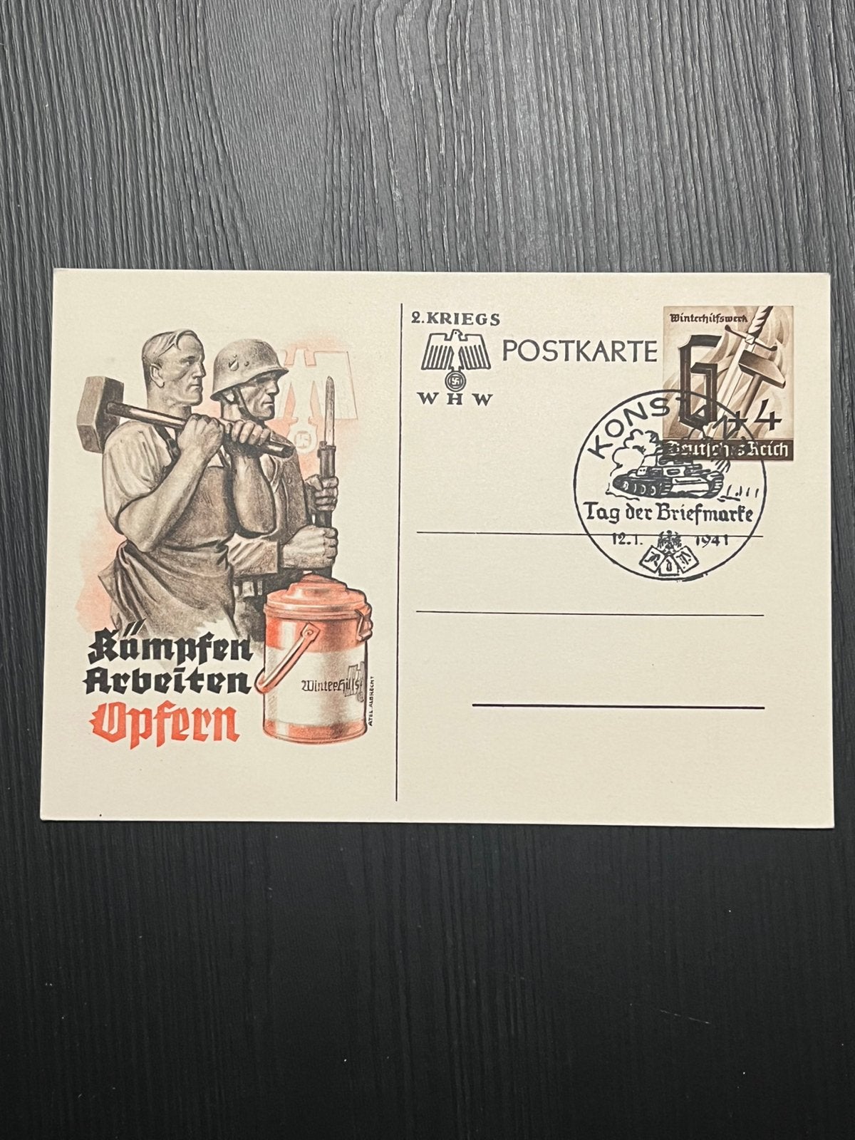 Timbre Ganzsache P291 WHW 1940 Tag der Briefmarke 1941, Enlèvement ou Envoi, Autres, Autres types