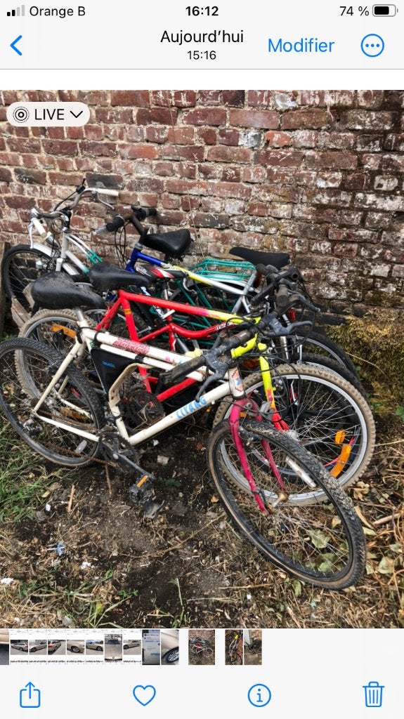 Lot de vélos, Enlèvement
