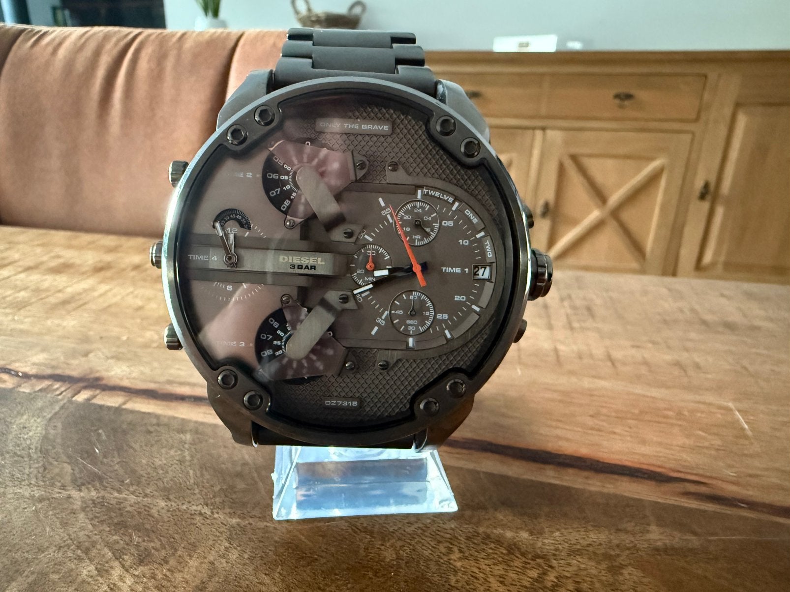 Diesel big daddy horloge, Handtassen en Accessoires, Horloges | Heren, Ophalen, Zo goed als nieuw