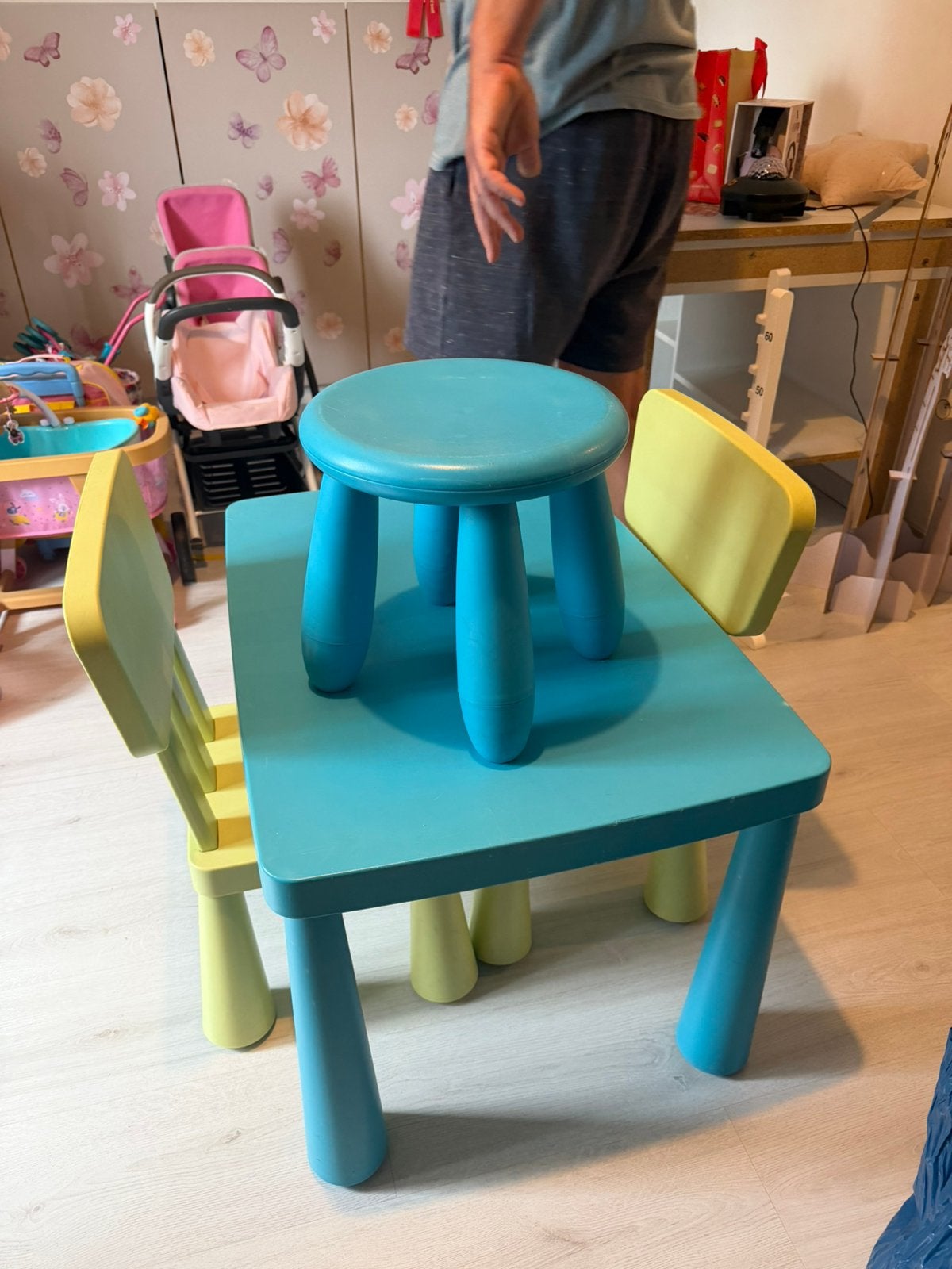 Tafel + stoeltjes, Kinderen en Baby's, Ophalen, Gebruikt