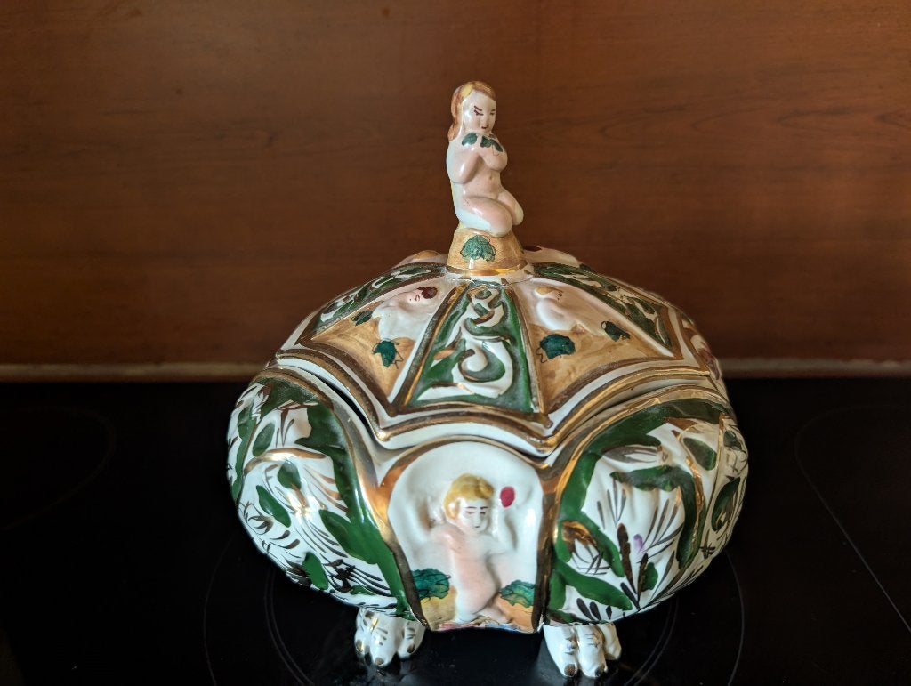 Capodimonte pot: B15 Italië, Antiek en Kunst, Antiek | Keramiek en Aardewerk, Ophalen of Verzenden
