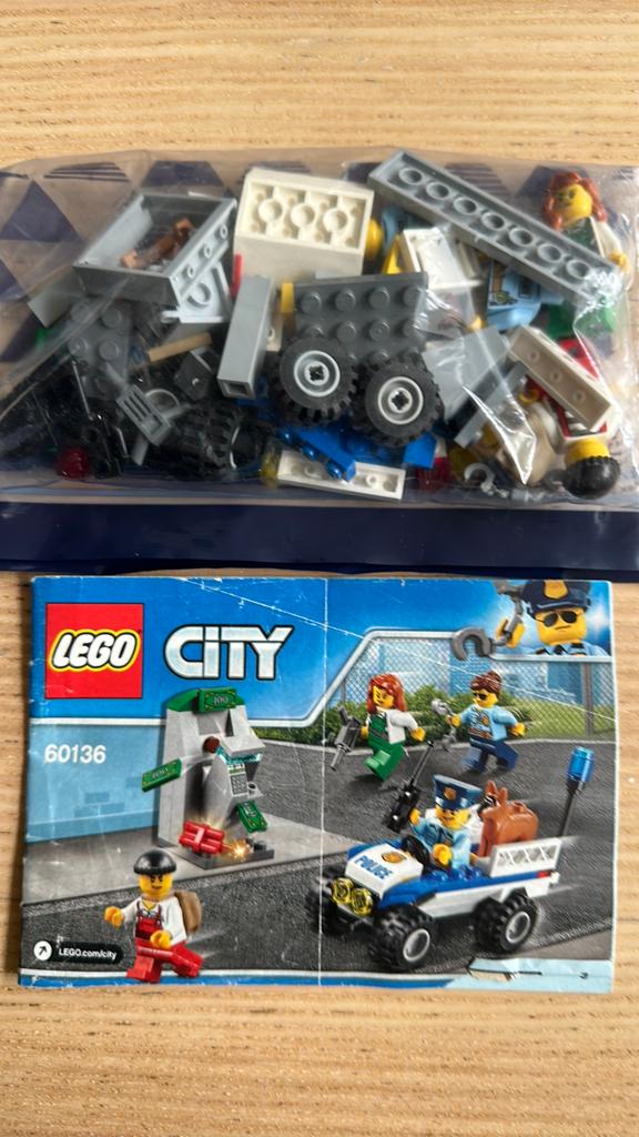 Lego City 60136, police, complet, City, Enlèvement ou Envoi, Lego, Ensemble complet