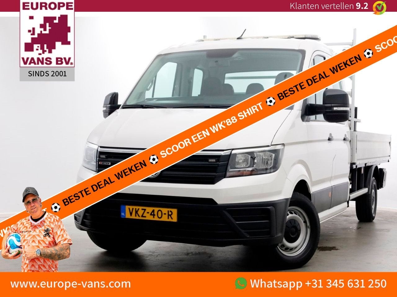 Volkswagen Crafter 35 2.0 TDI 177pk 4Motion 4x4 D.C. Open La, Wit, Electronic Stability Program (ESP), Bedrijf, 295 g/km