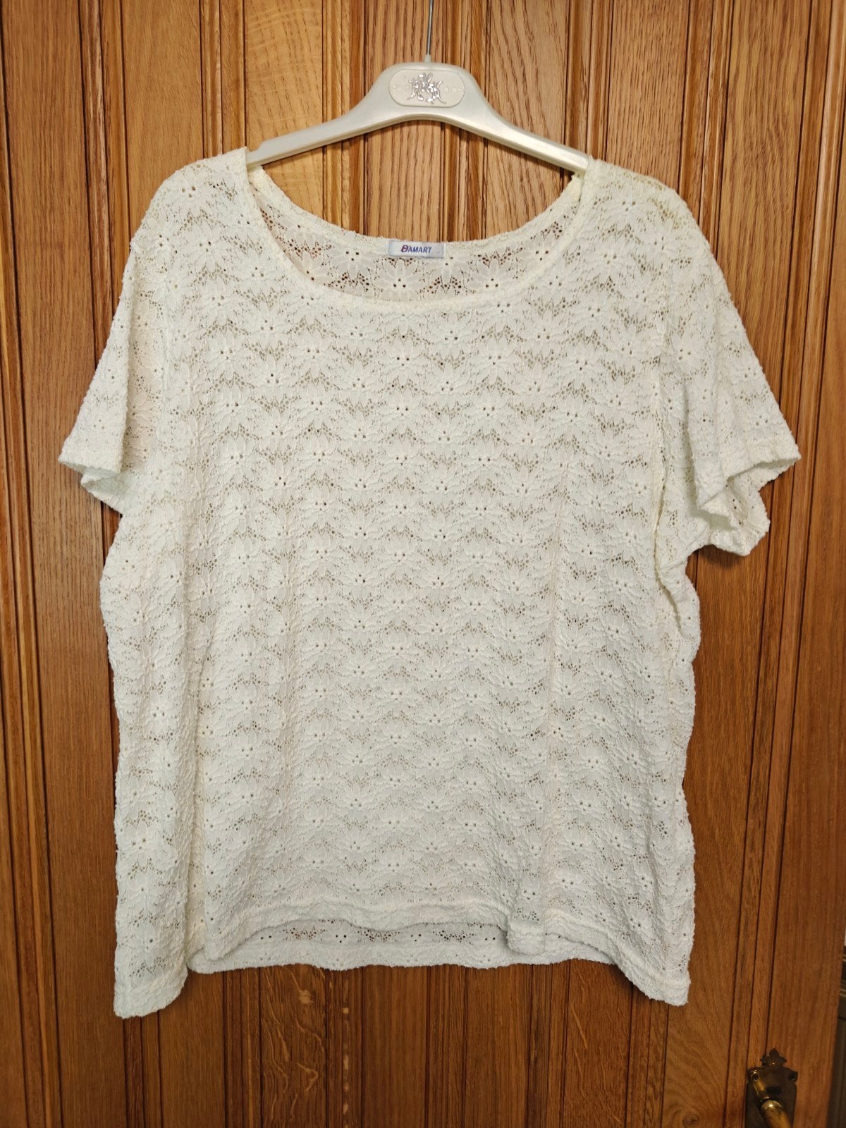 Witte licht transparante top Damart XL, Kleding | Dames, Ophalen of Verzenden