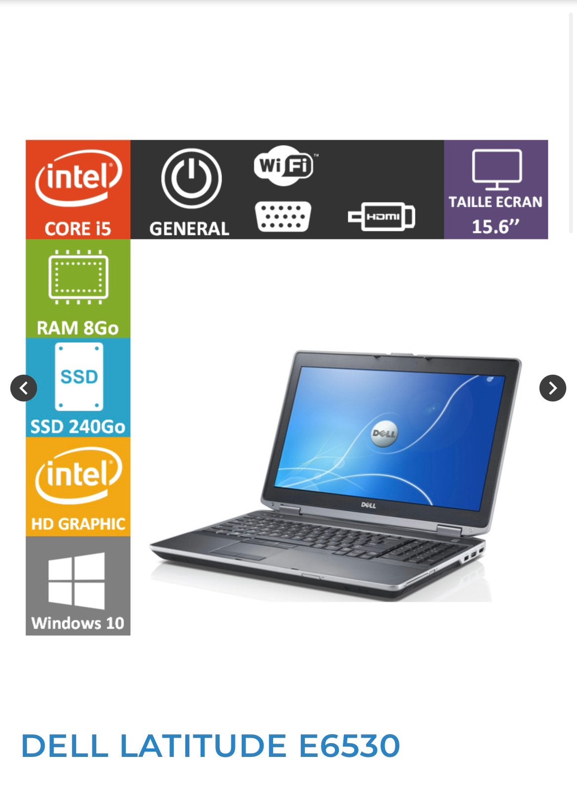 DELL Latitude E6530  Windows 11, Enlèvement, Comme neuf