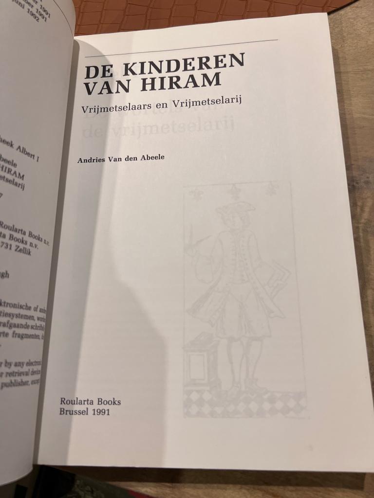 De Kinderen van Hiram - Andries Van den Abeele, Enlèvement ou Envoi, Comme neuf, Société, Andries Van den Abeele